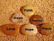 picture of rocks with words